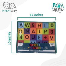 Load image into Gallery viewer, Infantway Spell n’ Count Soft Building Blocks
