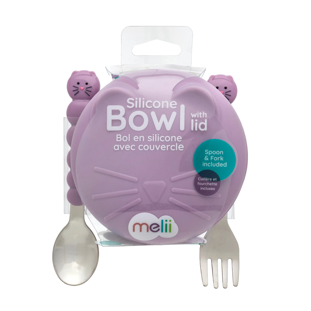 Melii - Silicone Bowls with Lid and Utensils