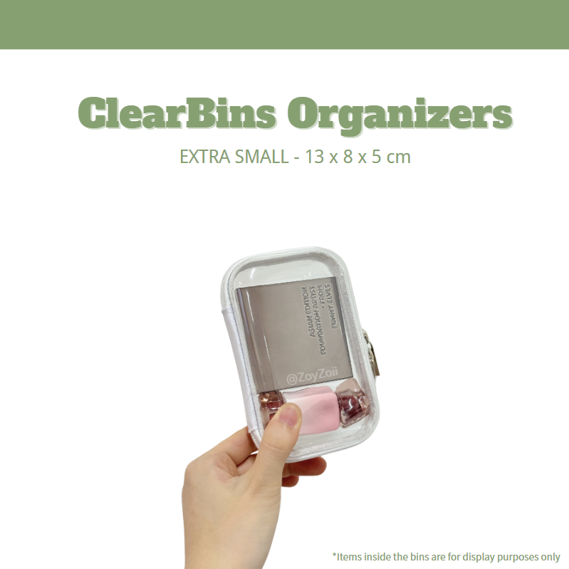 ClearBins  Regular Hard Shelled Clear Organizers