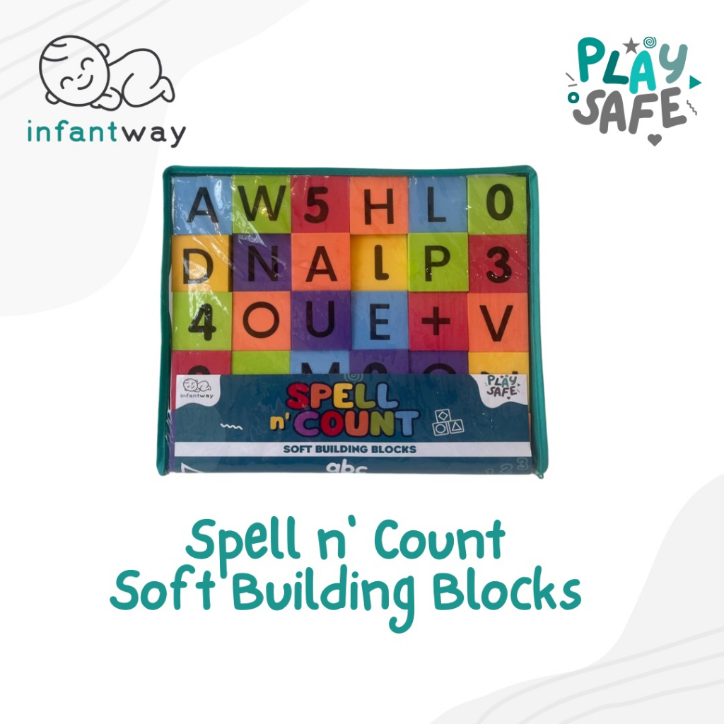 Infantway Spell n’ Count Soft Building Blocks
