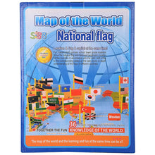Load image into Gallery viewer, Wooden Map of The World National Flag Location &amp; Flag &amp; Capital 36 countries
