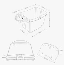 Load image into Gallery viewer, Bunny Bubbles Baby Co Large Foldable Baby Tub
