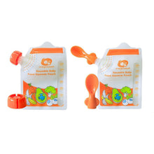 Load image into Gallery viewer, Orange and Peach Reusable Baby Food Squeeze Pouch
