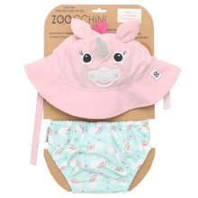 Load image into Gallery viewer, Zoocchini Swim Diaper &amp; Sunhat Sets (Large 12-24months)
