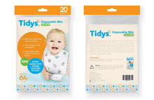 Load image into Gallery viewer, Tidys Disposable Bibs 20&#39;s
