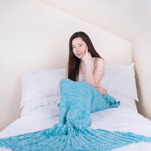 Load image into Gallery viewer, Snap &amp; Snug Adult Mermaid Tails Blanket - Alana (Classic Knitted)
