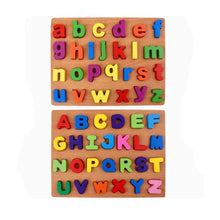 Load image into Gallery viewer, Wooden Embossed Puzzle Letter &amp; Number
