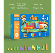 Load image into Gallery viewer, Mideer 5 in 1 Jungle Tetris Block
