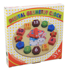 Load image into Gallery viewer, Wooden Digital Geometry Clock
