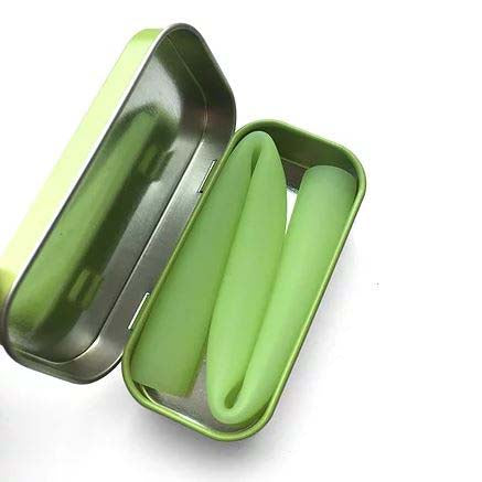 GoSili Reusable Wide Silicone Straw with Travel Tin Case