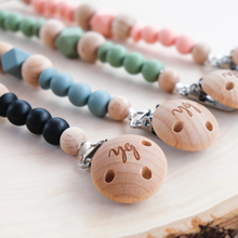 Load image into Gallery viewer, Booginhead - Pacigrip Silicone &amp; Wood Beaded Clip
