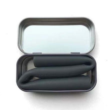 Load image into Gallery viewer, GoSili Reusable Wide Silicone Straw with Travel Tin Case
