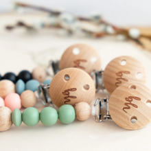 Load image into Gallery viewer, Booginhead - Pacigrip Silicone &amp; Wood Beaded Clip
