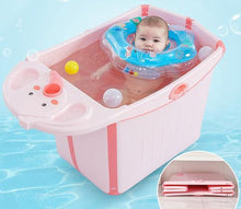 Load image into Gallery viewer, Bunny Bubbles Baby Co Large Foldable Baby Tub
