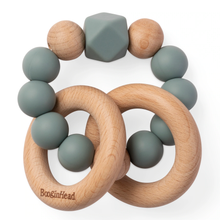 Load image into Gallery viewer, Booginhead - Beaded Silicone &amp; Wood Teething Rings

