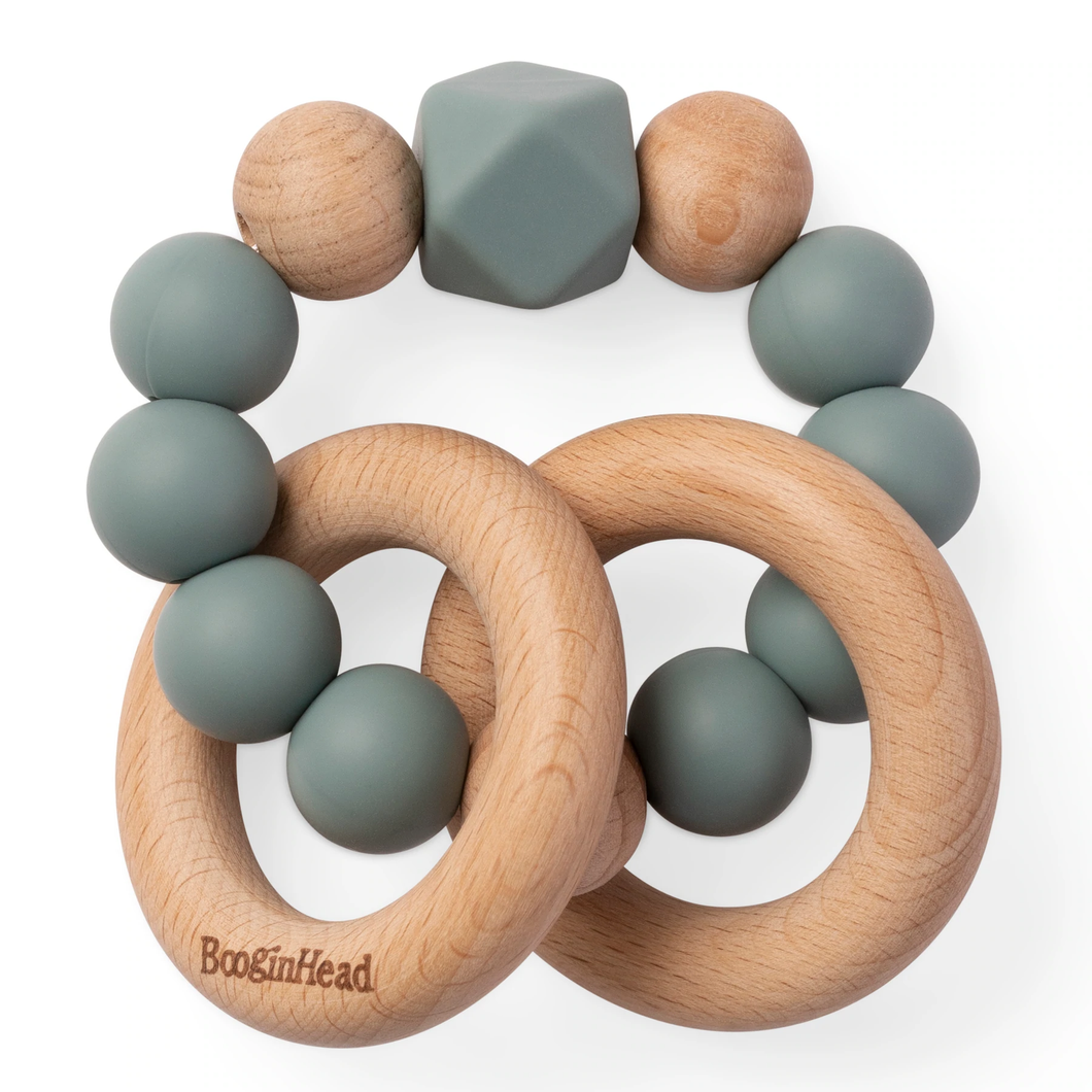 Booginhead - Beaded Silicone & Wood Teething Rings