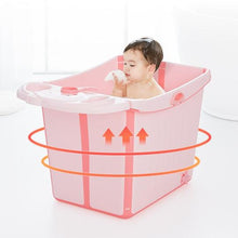 Load image into Gallery viewer, Bunny Bubbles Baby Co Large Foldable Baby Tub
