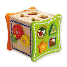 Load image into Gallery viewer, Wooden 5 in 1 Learning Cube
