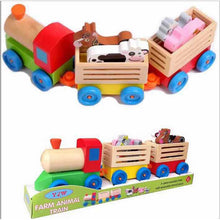Load image into Gallery viewer, Wooden Toys Farm Animal Train
