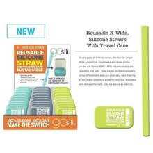 Load image into Gallery viewer, GoSili Reusable Wide Silicone Straw with Travel Tin Case
