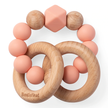 Load image into Gallery viewer, Booginhead - Beaded Silicone &amp; Wood Teething Rings
