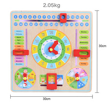 Load image into Gallery viewer, Wooden Toys Multifunctional Learning Clock
