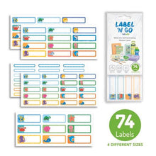 Load image into Gallery viewer, Totsafe Label &#39;N Go Write On Self-Laminating Stickers 74&#39;s
