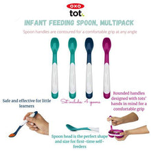 Load image into Gallery viewer, Oxo Tot Infant Feeding Spoon 4-Pack Multipack
