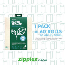 Load image into Gallery viewer, Zippies Earth Sponge Cloth Towel Regular size (packed by 4s)
