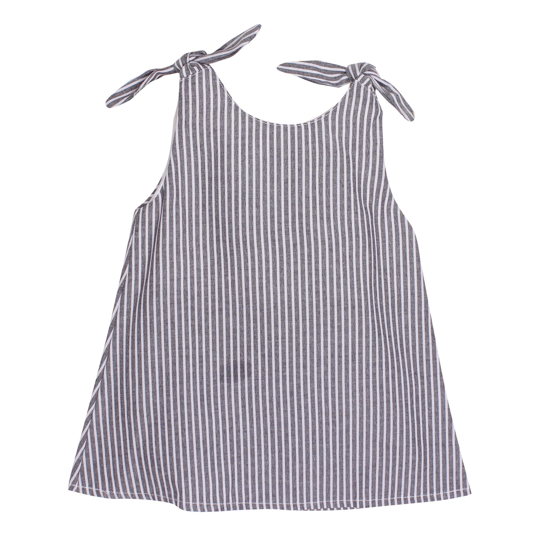 Adorable Baby Girls Kids Stripes Tie Top