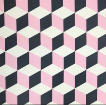 Load image into Gallery viewer, Play with Pieces - Pink Leaf/Geo Play Mat
