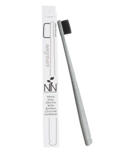 Nature To Nurture Wheat Straw Ultra-Fine Bristle Bamboo Charcoal Toothbrush 7yrs & Up