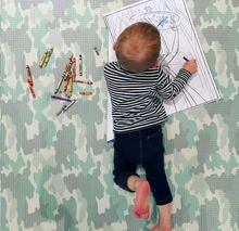 Load image into Gallery viewer, Play with Pieces - Star/Camo Play Mat
