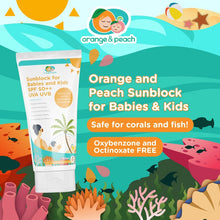 Load image into Gallery viewer, Orange and Peach Sunblock for Babies and Kids SPF 50++
