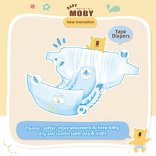 Load image into Gallery viewer, Baby Moby Chlorine Free Tape Diapers (New Born Size 0-5kgs) - 42 pcs
