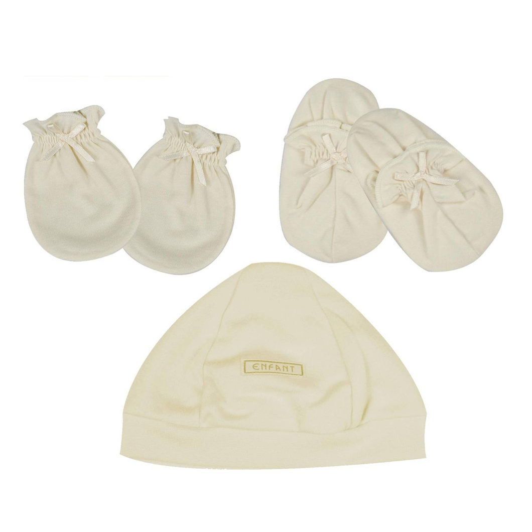 Enfant Organic Pack Set (Mittens, Bonnet, and Hat)