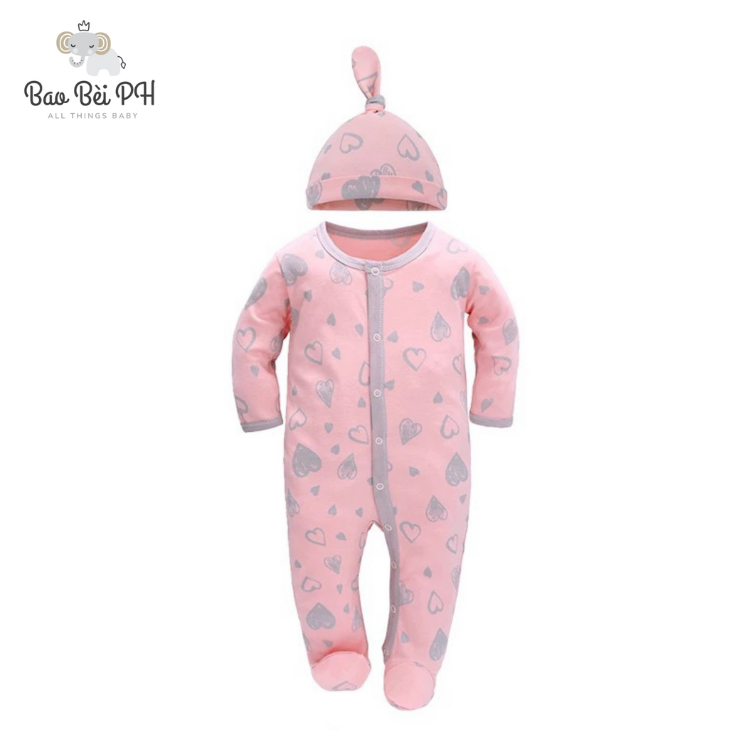 Bao Bei PH Coby Frogsuit + Matching Hat for 0-3 months