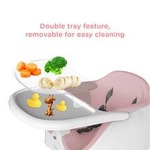 Load image into Gallery viewer, Orange and Peach Premium Booster Seat and Travel High Chair
