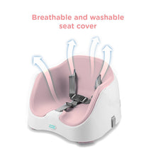 Load image into Gallery viewer, Orange and Peach Premium Booster Seat and Travel High Chair
