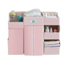 Load image into Gallery viewer, Orange and Peach Premium Crib Organizer or Baby Diaper Caddy
