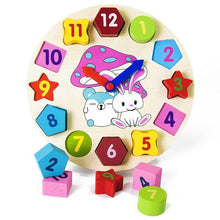 Load image into Gallery viewer, Wooden Digital Geometry Clock
