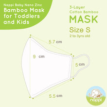 Load image into Gallery viewer, Nappi Baby Nano Zinc Bamboo Mask 2pcs.
