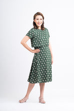 Load image into Gallery viewer, Mome - Selena Dress Floral Dark Green Design
