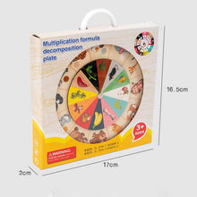 Load image into Gallery viewer, Wooden Multiplication Formula Decomposition Plate
