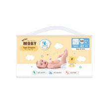 Load image into Gallery viewer, Baby Moby Chlorine Free Tape Diapers (New Born Size 0-5kgs) - 42 pcs

