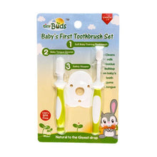 Load image into Gallery viewer, Tiny Buds Baby Toothbrush &amp; Tongue Cleaner Set
