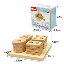 Load image into Gallery viewer, Wooden Four Sets of Log Color Column
