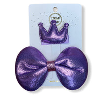 Load image into Gallery viewer, Handmade Crown &amp; Ribbon Clips - Bundle set of 6
