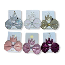 Load image into Gallery viewer, Handmade Crown &amp; Ribbon Clips - Bundle set of 6
