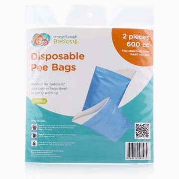 Orange and Peach Disposable Pee Bags